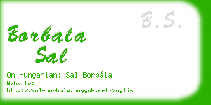 borbala sal business card