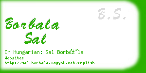 borbala sal business card